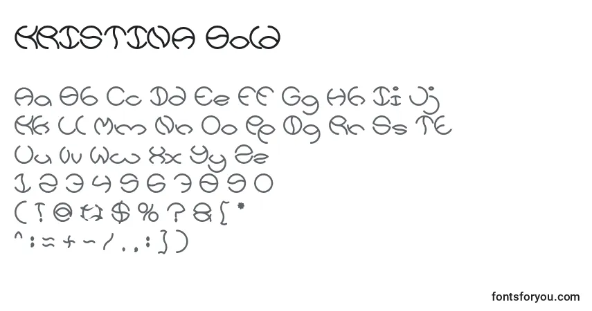 Fuente KRISTINA Bold - alfabeto, números, caracteres especiales