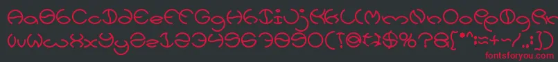 KRISTINA Bold Font – Red Fonts on Black Background