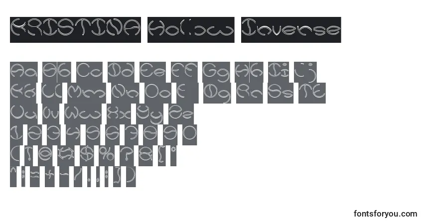 KRISTINA Hollow Inverse-fontti – aakkoset, numerot, erikoismerkit