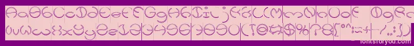 KRISTINA Hollow Inverse Font – Pink Fonts on Purple Background