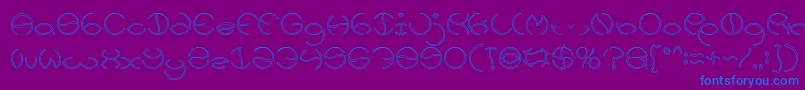 KRISTINA Hollow Font – Blue Fonts on Purple Background