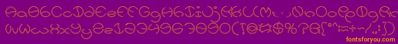 KRISTINA Hollow Font – Orange Fonts on Purple Background