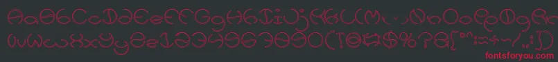 KRISTINA Hollow Font – Red Fonts on Black Background