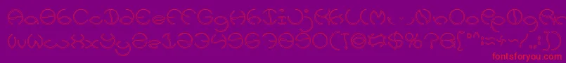 KRISTINA Hollow Font – Red Fonts on Purple Background