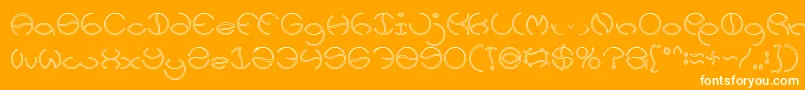 KRISTINA Hollow Font – White Fonts on Orange Background