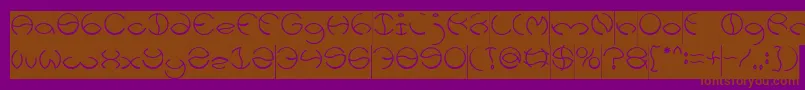 KRISTINA Inverse Font – Brown Fonts on Purple Background