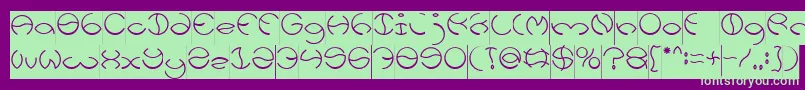 KRISTINA Inverse Font – Green Fonts on Purple Background