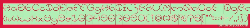 KRISTINA Inverse Font – Green Fonts on Red Background