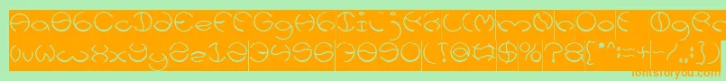 KRISTINA Inverse Font – Orange Fonts on Green Background