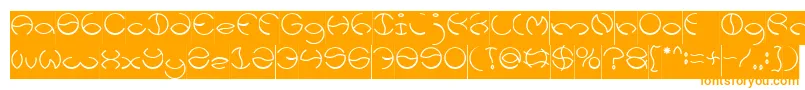 Więcej informacji o czcionce KRISTINA Inverse Czcionka KRISTINA Inverse – pomarańczowe czcionki na białym tle