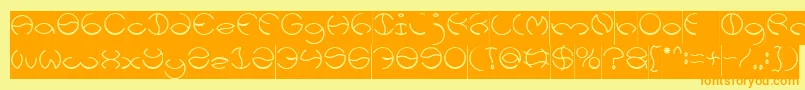 KRISTINA Inverse Font – Orange Fonts on Yellow Background