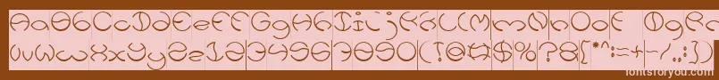 KRISTINA Inverse Font – Pink Fonts on Brown Background