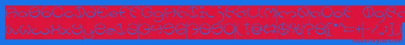 KRISTINA Inverse Font – Red Fonts on Blue Background