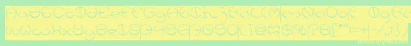 KRISTINA Inverse Font – Yellow Fonts on Green Background