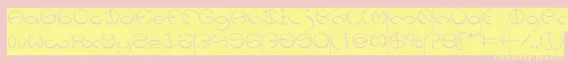 KRISTINA Inverse-Schriftart – Gelbe Schriften auf rosa Hintergrund