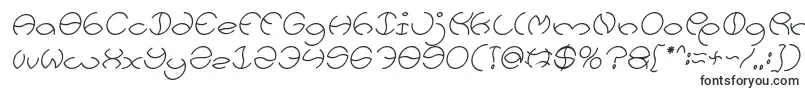 フォントKRISTINA Italic – 細いフォント