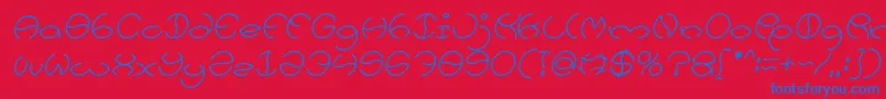 fuente KRISTINA Italic – Fuentes Azules Sobre Fondo Rojo