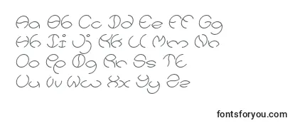 Überblick über die Schriftart KRISTINA Italic