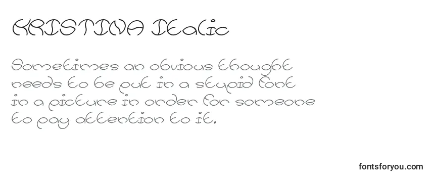 Шрифт KRISTINA Italic