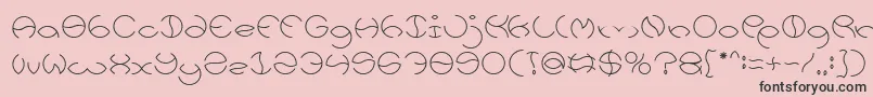Weitere Informationen zur KRISTINA Light-Schriftart KRISTINA Light-Schriftart – Schwarze Schriften auf rosa Hintergrund