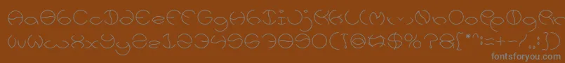 KRISTINA Light Font – Gray Fonts on Brown Background
