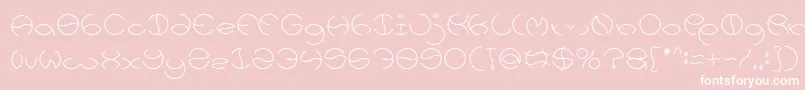 KRISTINA Light Font – White Fonts on Pink Background