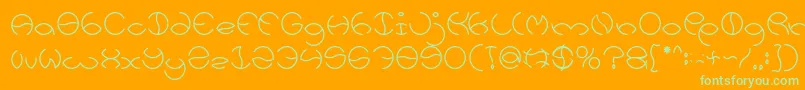 KRISTINA Font – Green Fonts on Orange Background