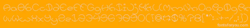 KRISTINA Font – Pink Fonts on Orange Background