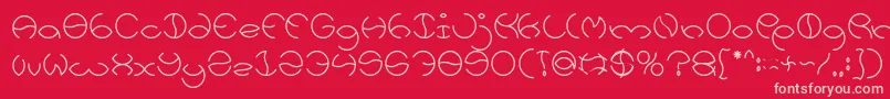 KRISTINA Font – Pink Fonts on Red Background