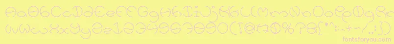 KRISTINA Font – Pink Fonts on Yellow Background