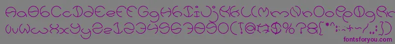 Fonte KRISTINA – fontes roxas em um fundo cinza