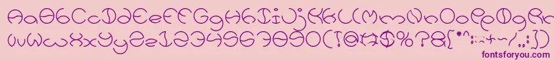KRISTINA Font – Purple Fonts on Pink Background