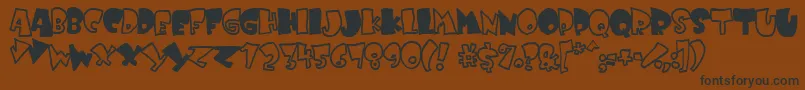 KRUFFY   Font – Black Fonts on Brown Background