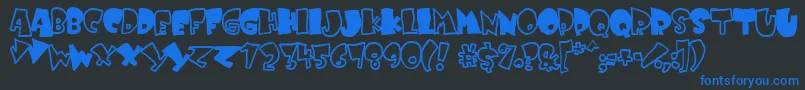 KRUFFY   Font – Blue Fonts on Black Background