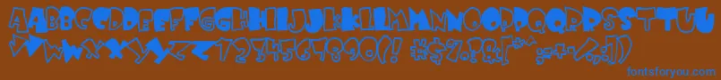 KRUFFY   Font – Blue Fonts on Brown Background