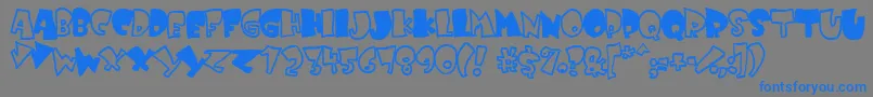 KRUFFY   Font – Blue Fonts on Gray Background