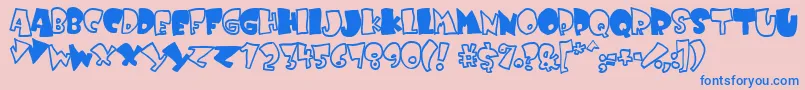 KRUFFY   Font – Blue Fonts on Pink Background