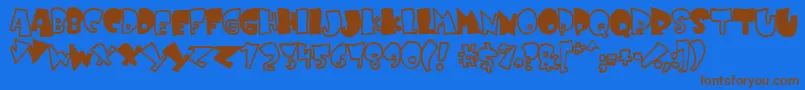 KRUFFY   Font – Brown Fonts on Blue Background