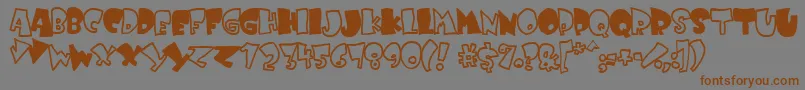 KRUFFY   Font – Brown Fonts on Gray Background