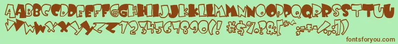 KRUFFY   Font – Brown Fonts on Green Background