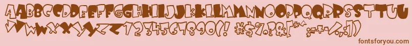 KRUFFY   Font – Brown Fonts on Pink Background