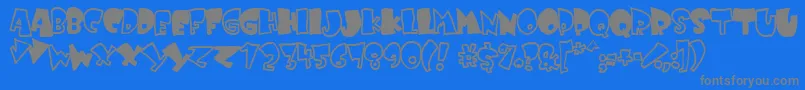 KRUFFY   Font – Gray Fonts on Blue Background