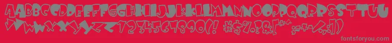 KRUFFY   Font – Gray Fonts on Red Background