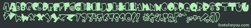 KRUFFY   Font – Green Fonts on Black Background