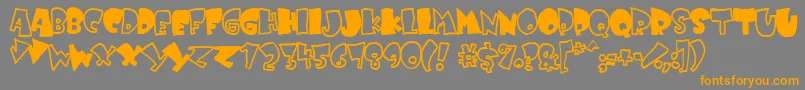 KRUFFY   Font – Orange Fonts on Gray Background