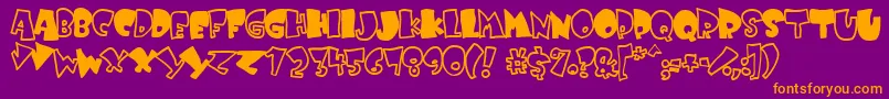 KRUFFY   Font – Orange Fonts on Purple Background