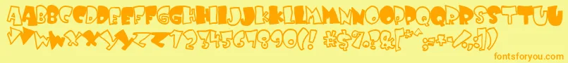 KRUFFY   Font – Orange Fonts on Yellow Background