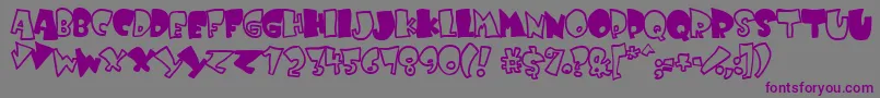 KRUFFY   Font – Purple Fonts on Gray Background