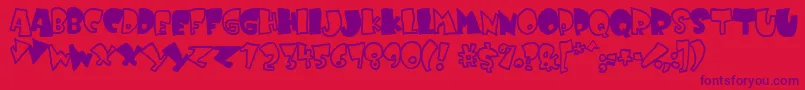 KRUFFY   Font – Purple Fonts on Red Background