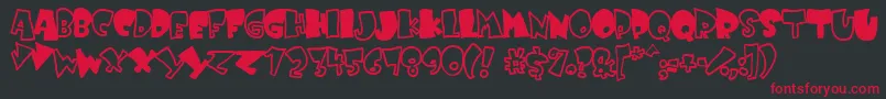 KRUFFY   Font – Red Fonts on Black Background